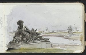 Statue einer Wassernymphe im Garten von Versailles