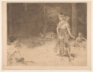 Wajang Wong (Indisches Huldigungsgeschenk zur Silberhochzeit Ihrer Majestät der Königin) von Marius Bauer