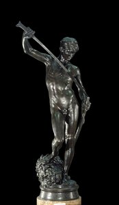 David. Bronzeskulptur von Antonin Mercia von Marius Jean Antonin Mercie
