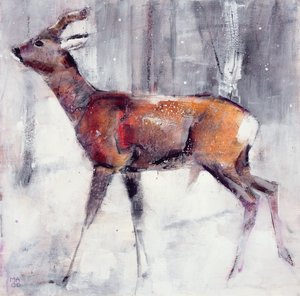 Hirsch im Schnee, 2000