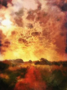 Landstraße Sonnenaufgang von Mark Gordon