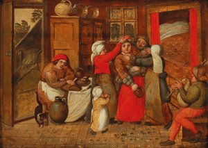 Vorbereitung auf das Brautbett, 1570er von Marten van Cleve the Elder
