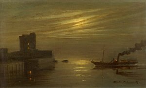 Broughty Castle - Mondscheinszene