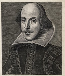 William Shakespeare (1564-1616) dargestellt von Martin Droeshout
