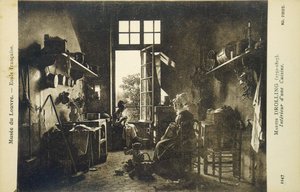 Innenansicht einer Küche, frühes 20. Jahrhundert (Postkarte)