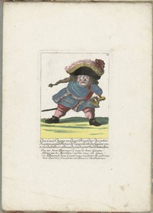 Der französische Zwerg Don Luis Champ-merdant, ca. 1710 (Il Callotto resurcitato oder Neu eingerichtes Zwerchen Cabinet)