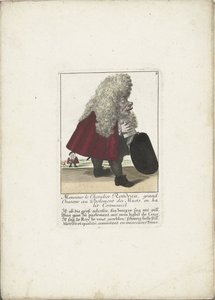 Der Zwerg Chevalier Rondeau als Parlamentsmitglied, ca. 1710