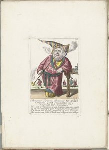Der Zwerg Piperouk als Direktor einer Tabakgesellschaft, ca. 1710