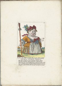 Die Zwergin Ruffanella als Schäferin, ca. 1710 (Serie: Il Callotto resurcitato oder Neu eingerichtes Zwerchen Cabinet)