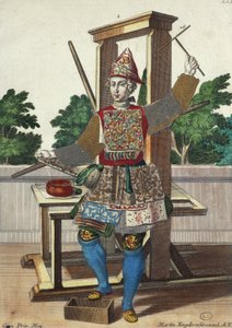 Hersteller von farbigem Papier, Gravur aus Assemblage des nouveau manouvries habilles von Martin Engelbrecht, Deutschland von Martin Engelbrecht