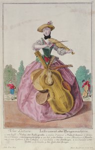 Der Instrumentenbauer, ca. 1735, veröffentlicht in Augsburg von Martin Engelbrecht