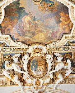 Noah und seine Familie betreten die Arche, in der Kapelle, Schloss Fontainebleau, Frankreich