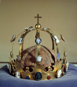 Krone, bekannt als Karl der Große, verwendet für die Krönung von Kaiser Napoleon I (1769-1821), hergestellt von Martin Guillaume Biennais (1764-1843) Gold und dekoriert mit Kameen