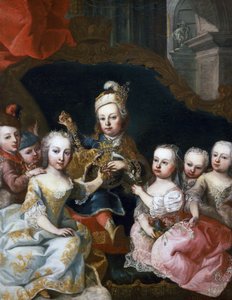 Porträt von Joseph II. als Kind mit seinen Brüdern (Wien)