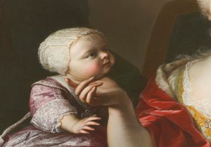 Porträt der Prinzessin Eleonora von Savoyen (1728-1781), Detail aus dem Porträt von Polyxena von Martin II Mytens or Meytens