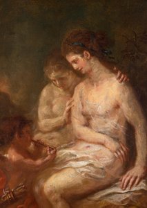 Zwei Nymphen mit Amor
