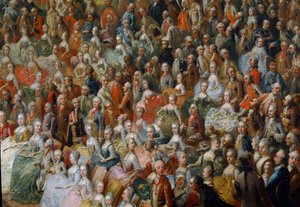 Fest zu Ehren von Maria Theresia, Kaiserin von Österreich, des zukünftigen Kaisers Joseph II. und seiner Frau Isabella von Parma, am 10.10.1760. Detail