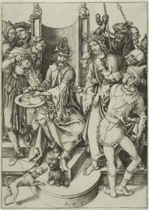 Christus vor Pilatus, aus Die Passion von Martin Schongauer
