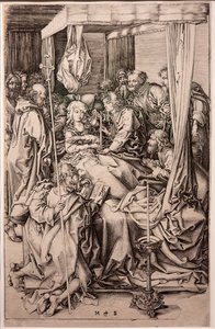 Tod der Jungfrau. Martin Schongauer. Ca 1470-1491. (Kupferstich auf Papier) von Martin Schongauer