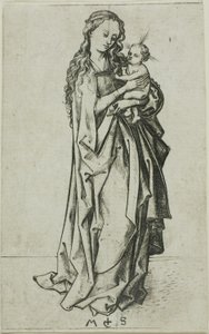 Kleine stehende Madonna mit Kind von Martin Schongauer