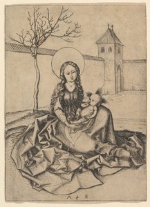 Die Madonna und das Kind im Hof, ca. 1435-1491 von Martin Schongauer