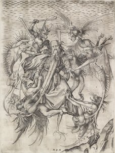 Die Leiden des heiligen Antonius, spätes 15. Jahrhundert von Martin Schongauer