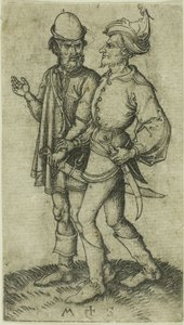 Zwei Mauren im Gespräch von Martin Schongauer