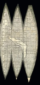 Weltkarte in Form eines Satzes von terrestrischen Globussegmenten, 1507