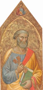 Heiliger Petrus, mit Heiliger Jakobus Major [linkes Panel] von Martino di Bartolomeo