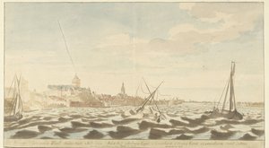 Ansicht von Nijmegen von der Waal aus