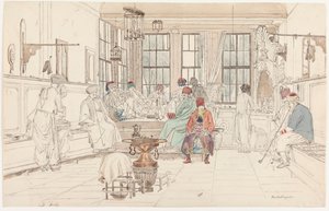 Das Innere eines türkischen Cafés von Martinus Rørbye