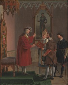 Adolf, Herzog von Schleswig-Holstein, lehnt das Angebot ab, den dänischen Thron zu besteigen. Kopie nach C. W. Eckersberg