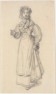 Gehendes junges Mädchen von Martinus Rørbye