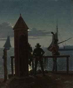Blick von den Zitadellenwällen in Kopenhagen bei Mondlicht, 1839