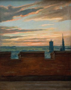 Ansicht von Kopenhagen bei Sonnenuntergang