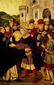 König Ferdinand I. von Kastilien empfängt St. Dominikus von Silos