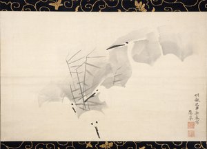 Weiße Reiher (1769) von Maruyama Okyo