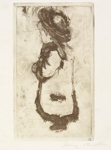 Mademoiselle Luguet in Mantel und Hut, ca. 1883 von Mary Cassatt