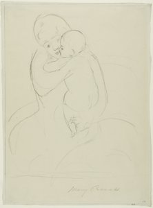 Mütterliche Liebkosung von Mary Cassatt