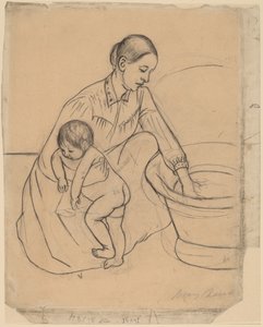 Das Bad (recto), 1890-1891 von Mary Cassatt