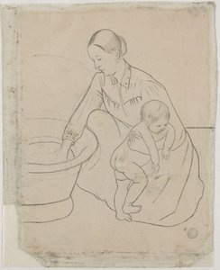 Das Bad [verso] von Mary Cassatt