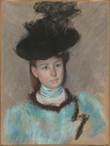 Der schwarze Hut, ca. 1890 von Mary Cassatt