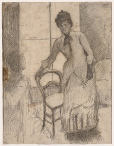 Der Besucher recto, Der Besucher verso, ca. 1881