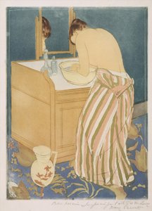 Frau beim Baden (La Toilette), 1890-1 von Mary Cassatt