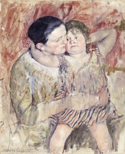 Frau und Kind (Mathilde hält ein Kind), um 1900 von Mary Cassatt