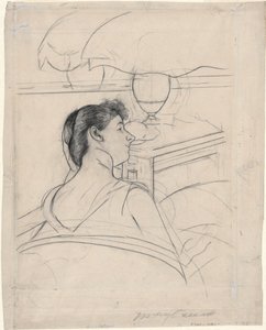 Frau und Lampe