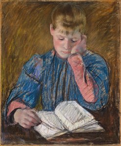 Lesendes junges Mädchen von Mary Cassatt