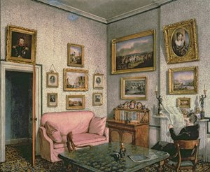 Das Arbeitszimmer von Col. Norcliffe in Langton Hall, ca. 1837