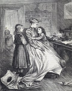 Eine Witwe mit ihren Kindern