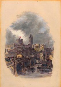 Die alte Tyne-Brücke, Moot Hall, St. Nicholas Kathedrale und Schloss von Mary Jane Hancock